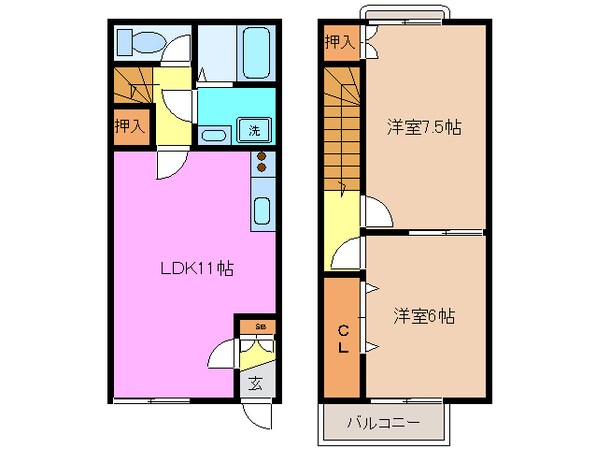 グランビュー桜ヶ丘の物件間取画像